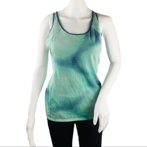 PATAGONIA Blue TwoTone Tie Dye Athletic Top Medium